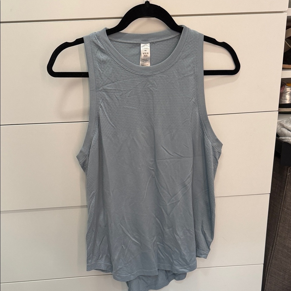 Varley Light Blue Crew Neck Top